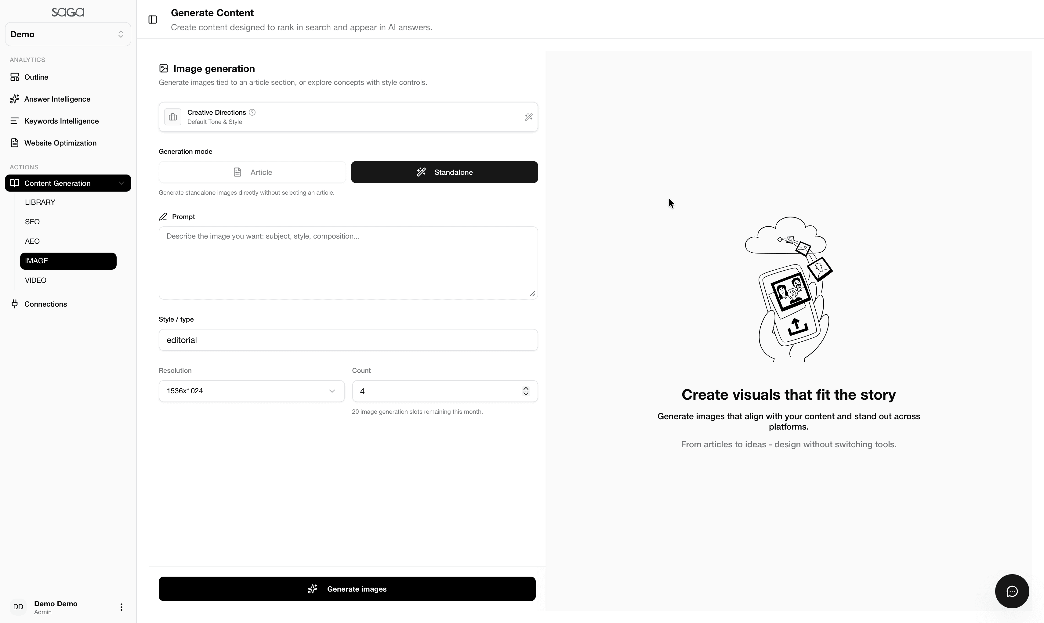 AI Image Generation Dashboard